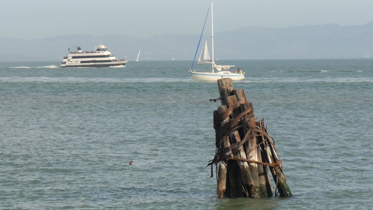 샌프란시스코 베이를 통과하는 보트