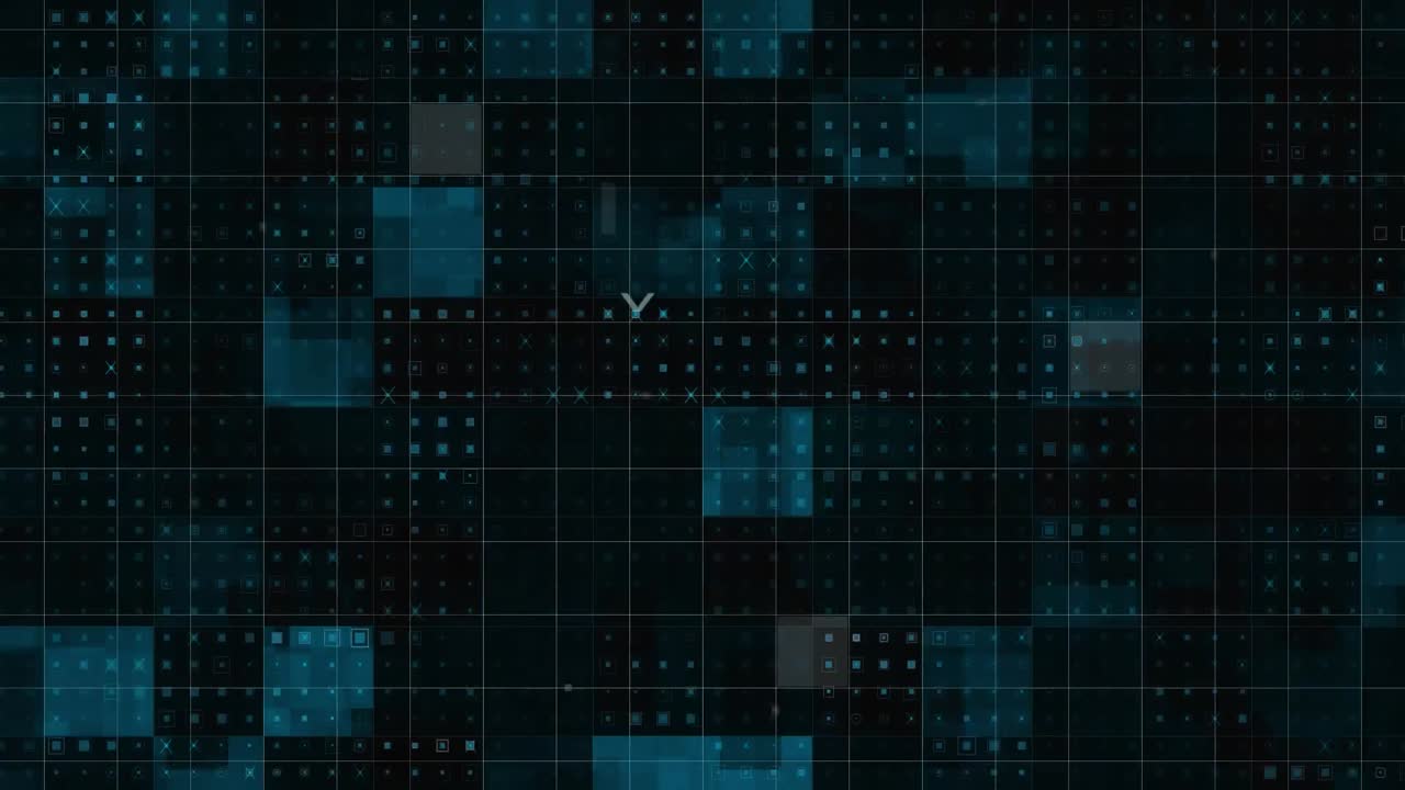 Digital composition of bulb icon of business concept text against grid network on blue background