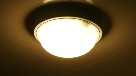 close up of ceiling light