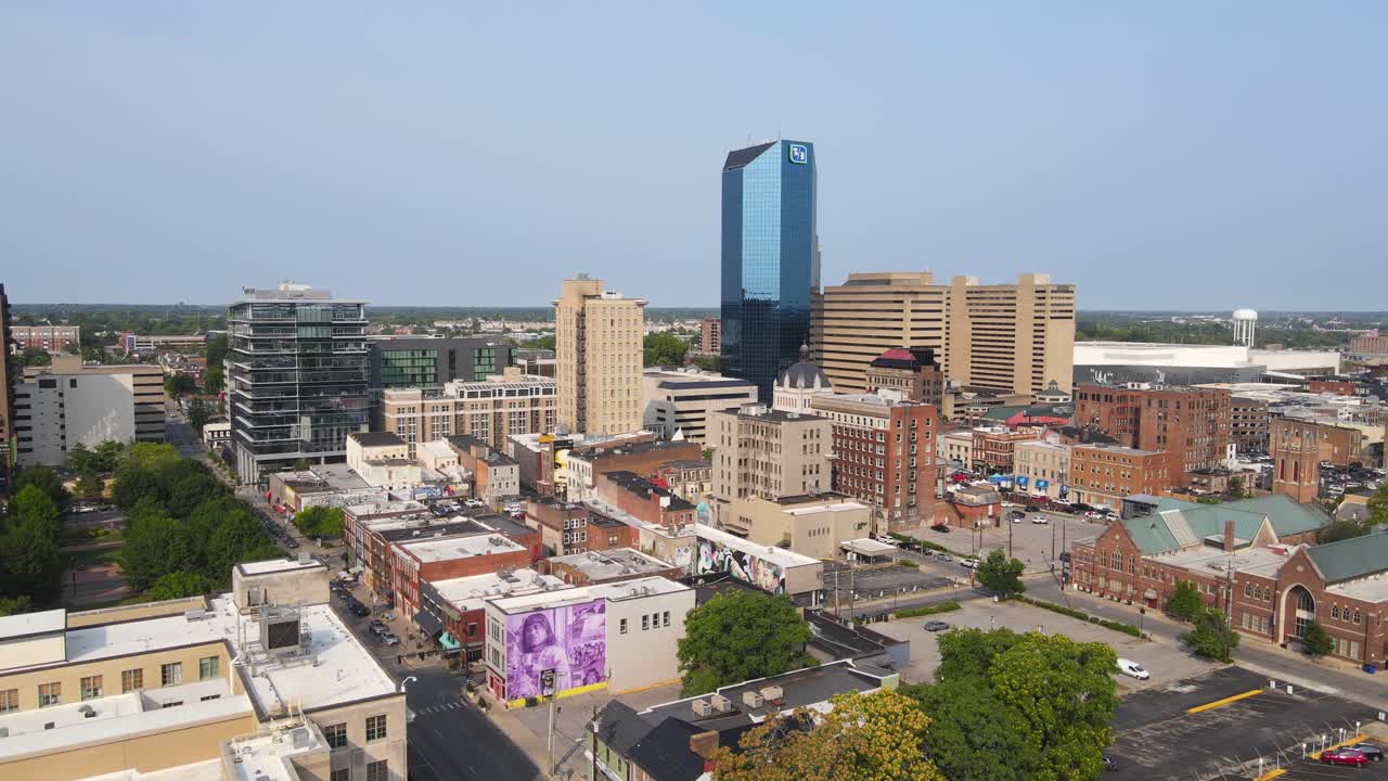 Aerial View of Downtown Terre Haute, Indiana