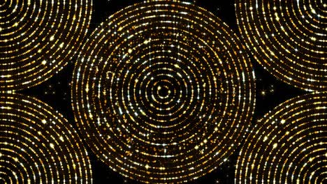 golden lines circles background 4k loop