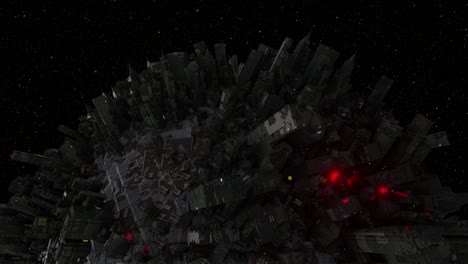 city world revolve falling space 3d seamless loop