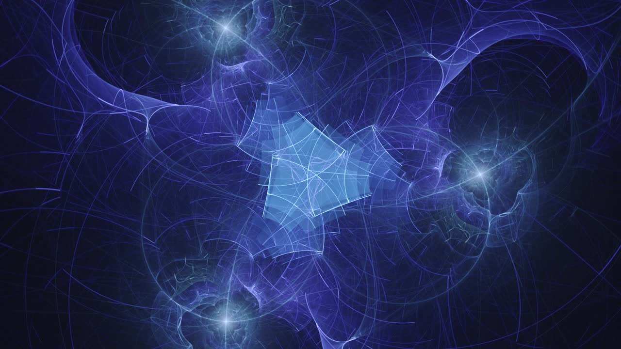 interesante telón de fondo de presentación futurista de bucle sin fin con niveles en capas de geometría que se cruza