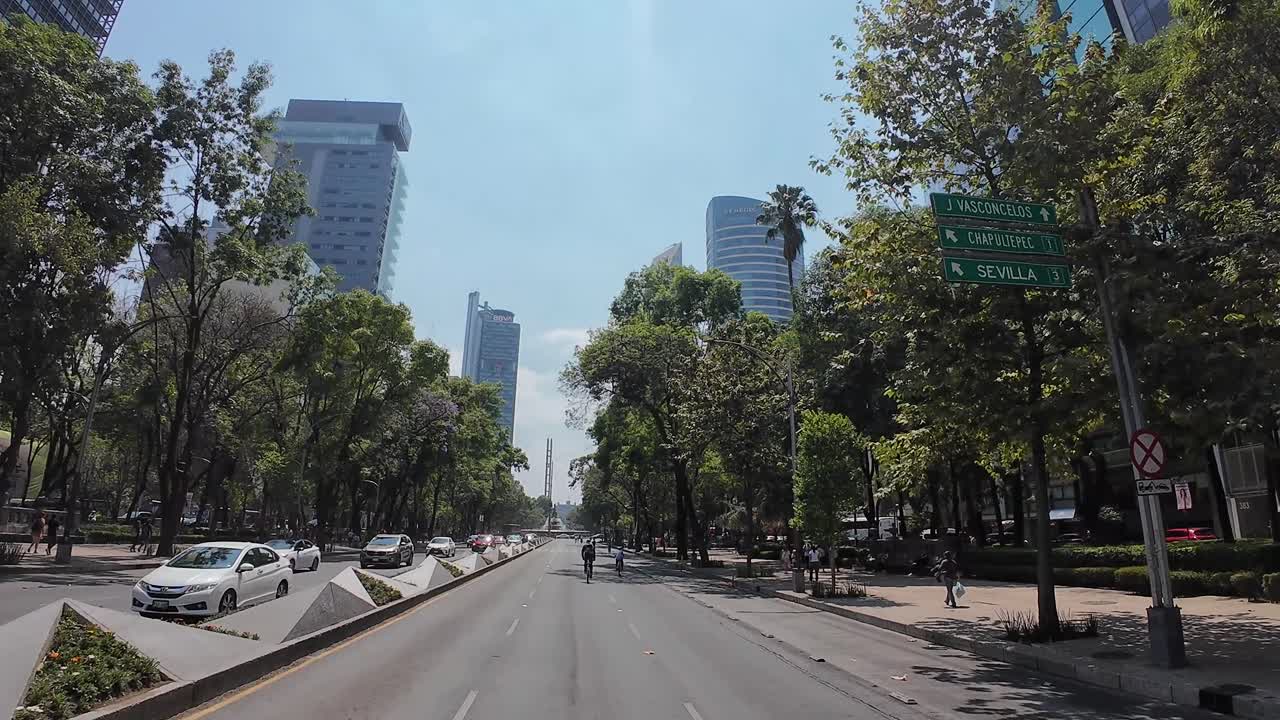 Shot of reform avenue closed to road traffic at a bike day at midday