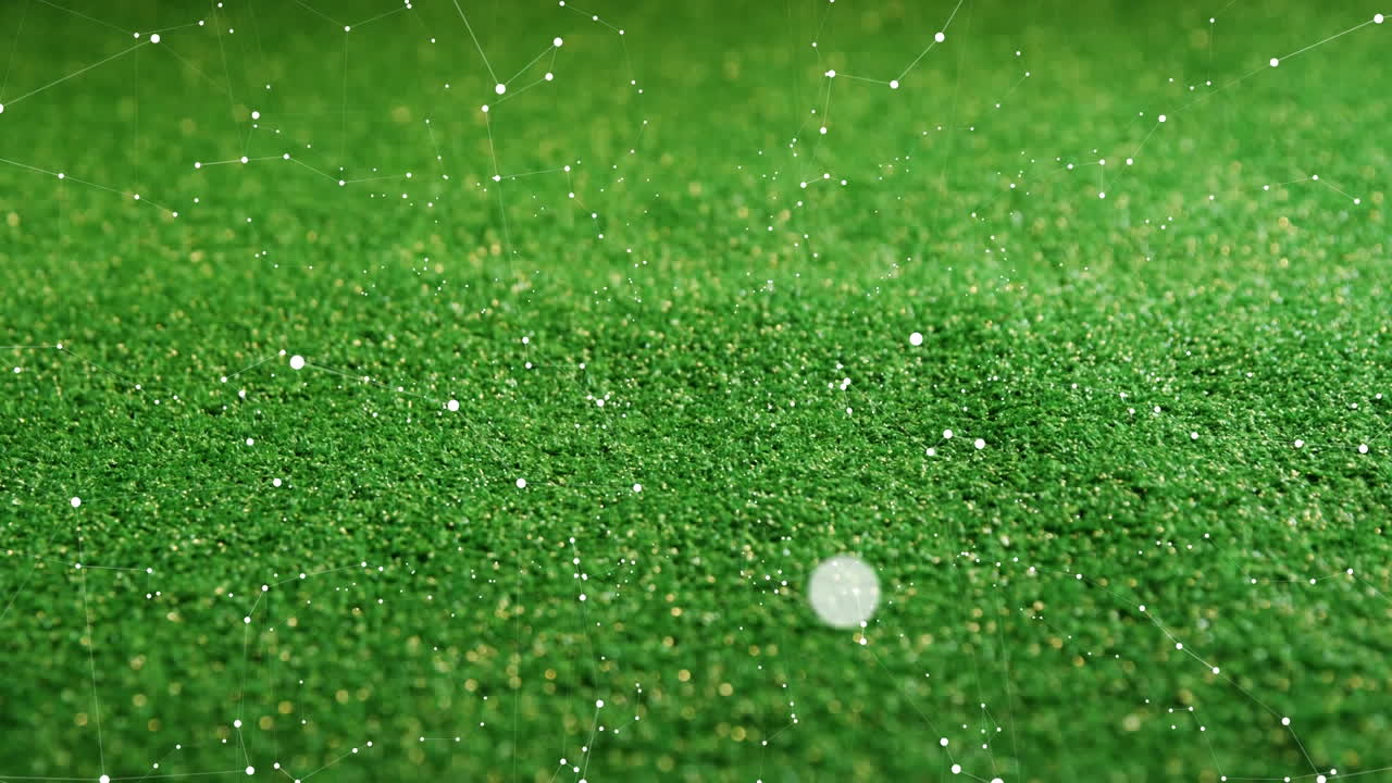 축구 공 위에 떨어지는 콘페티 놀이의 애니메이션