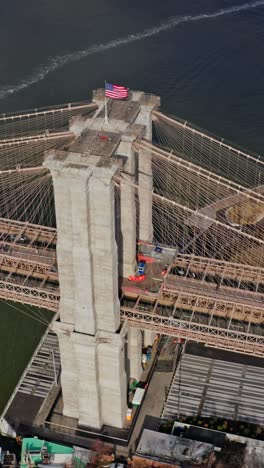the hudson river with the brooklyn bridge
