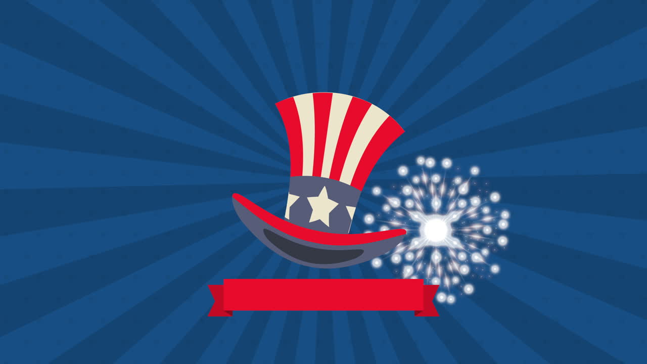 Flosshatt med USA-flagganimasjon