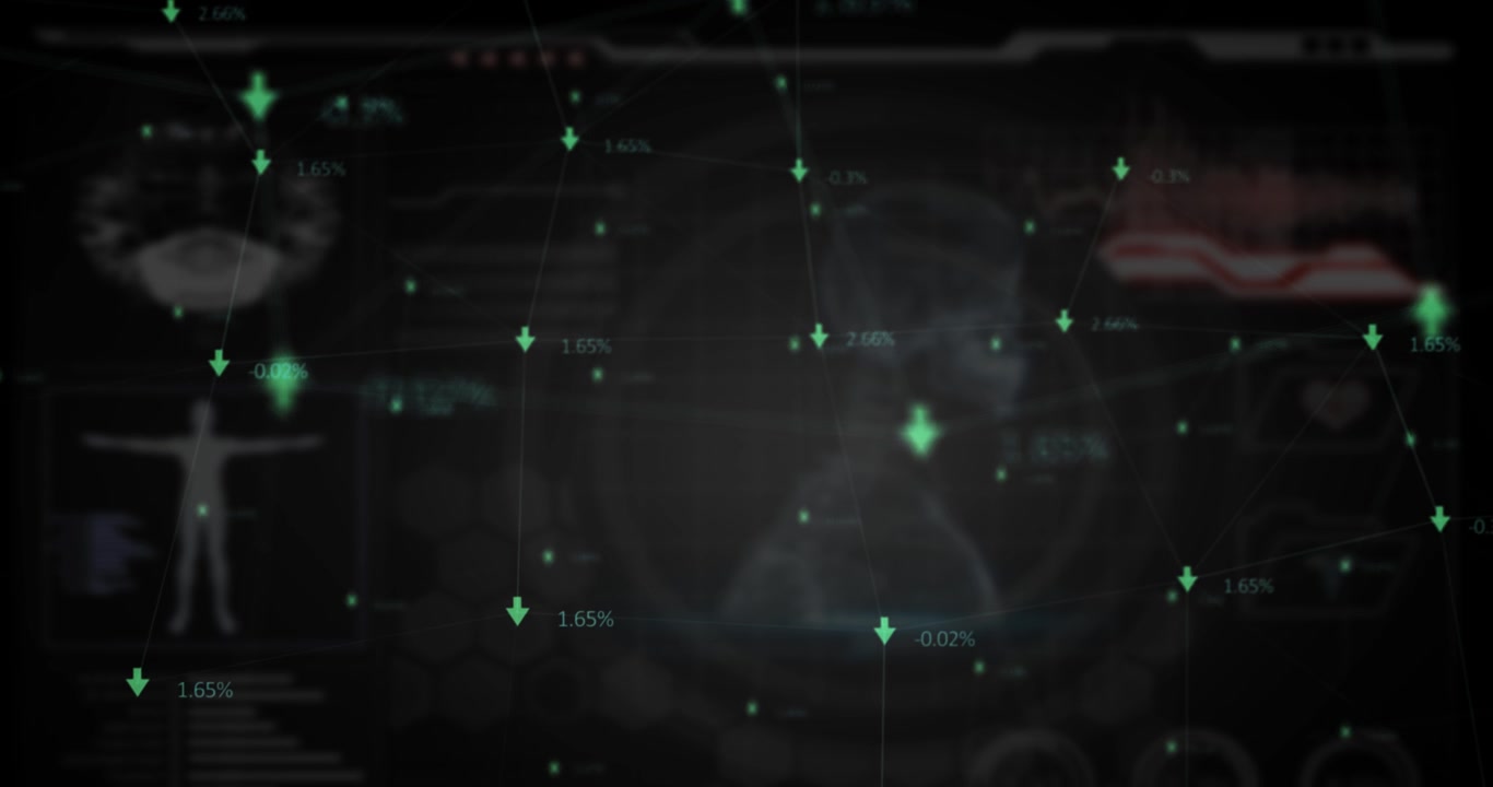 Animation explores molecular statistics and global digital networking concepts.
