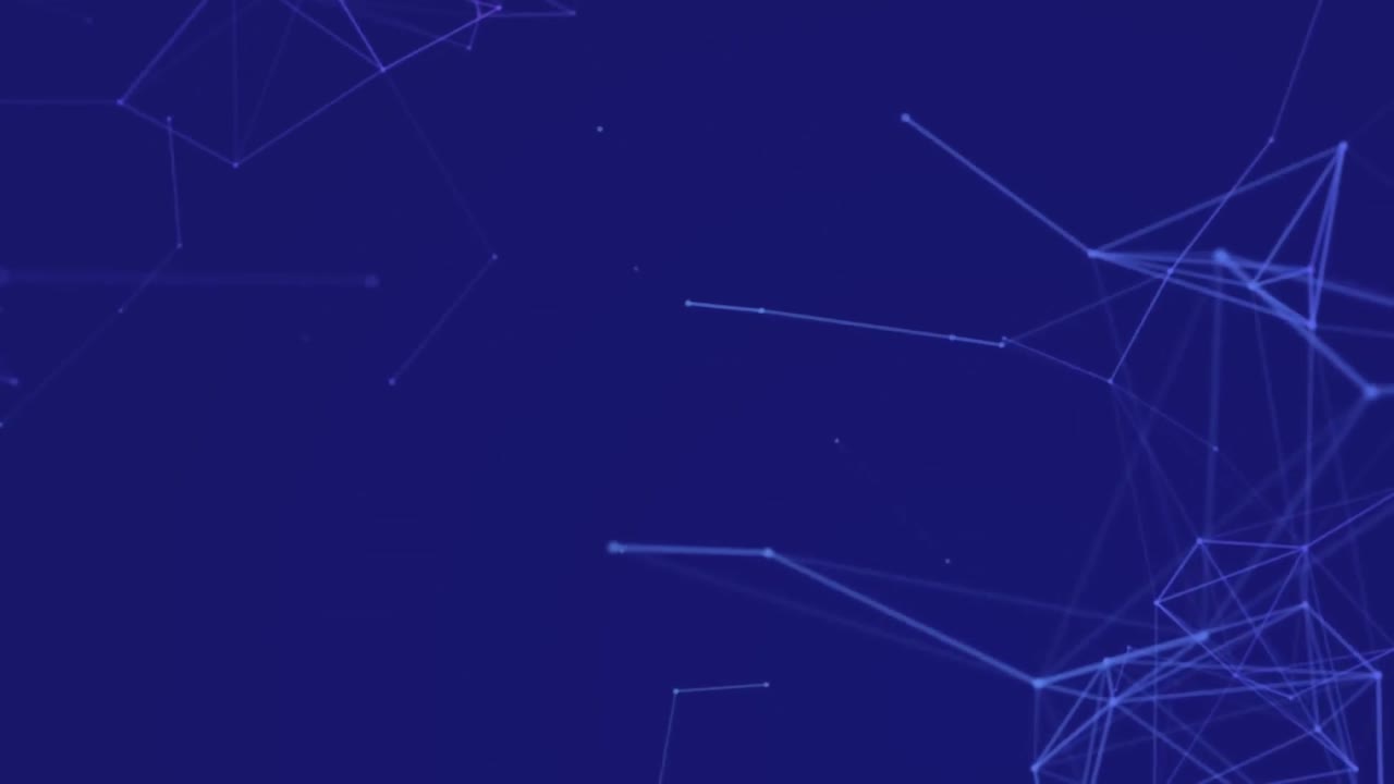 animación de fondo azul sobre una red de conexiones.