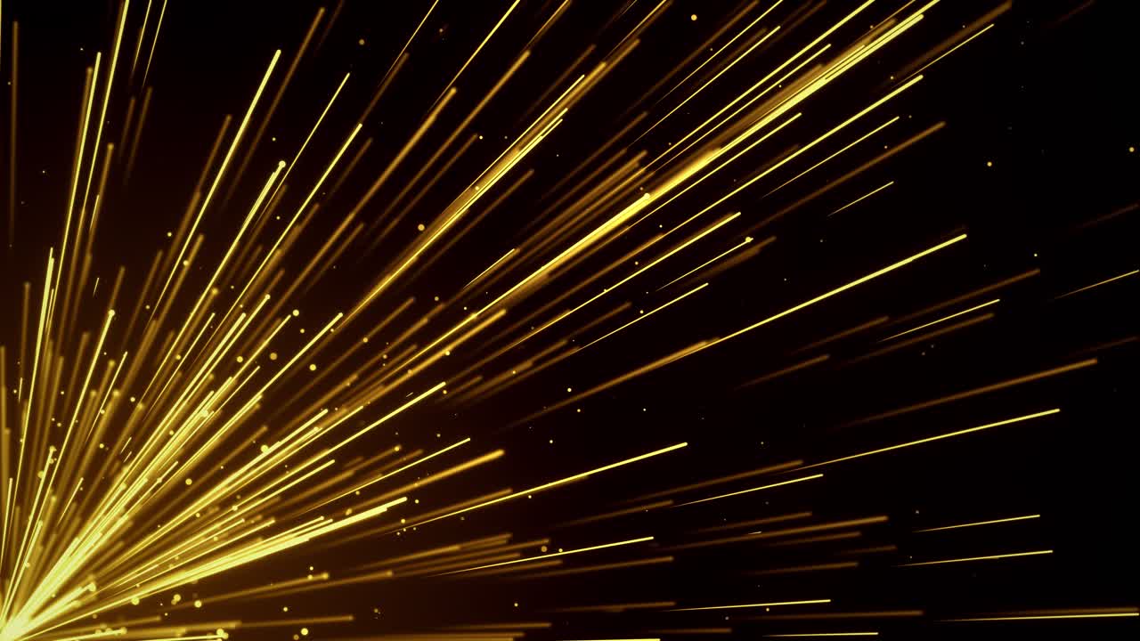 Golden wavy luxury particles are constantly flowing luxurious awards ceremony shining particle light