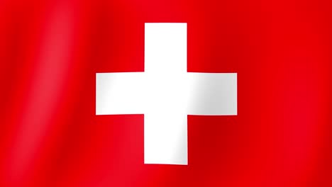 Animation-of-Switzerland-flag-waving-in-the-wind