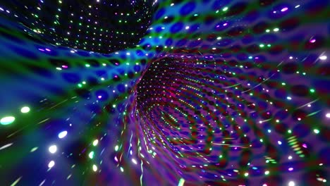 infinito fantástico túnel de neón en formato 4k con una duración de 8 segundos, bucle