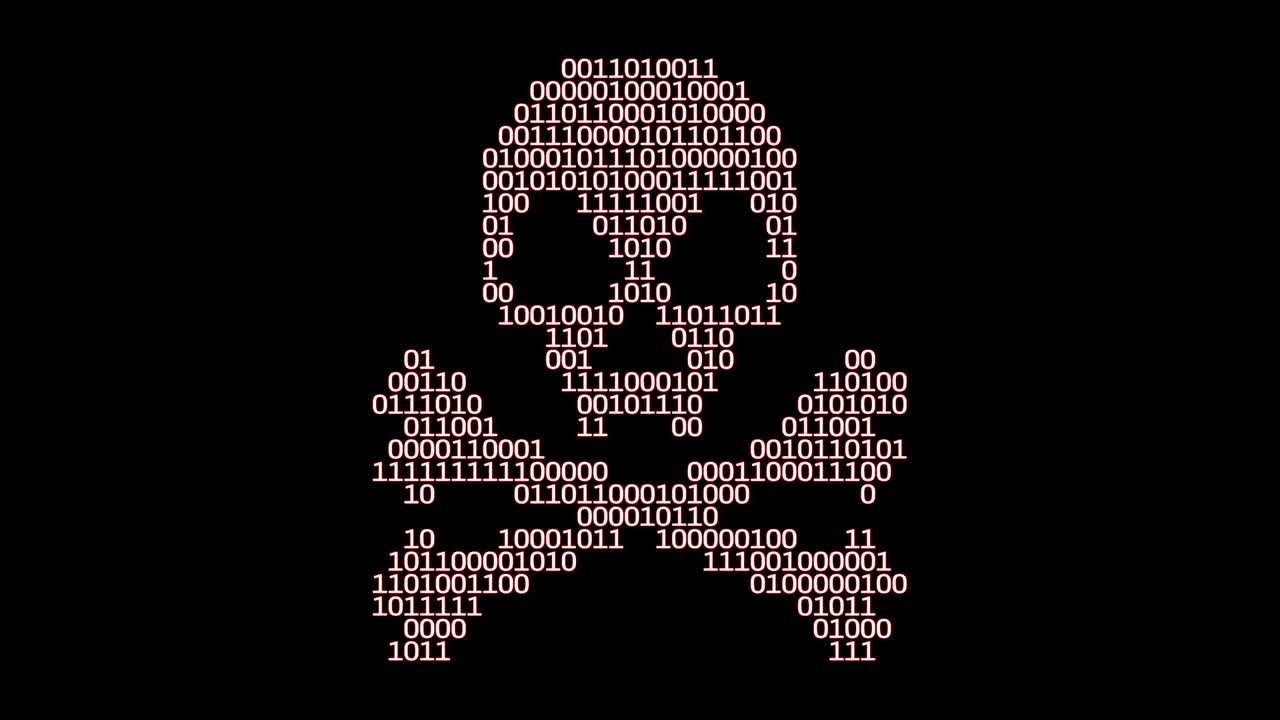 números binarios de virus informáticos