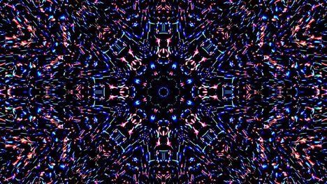 hermoso caleidoscopio abstracto que brilla, una luz radiante que regula los movimientos sutiles