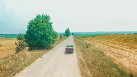 happy young couple enjoying road trip
