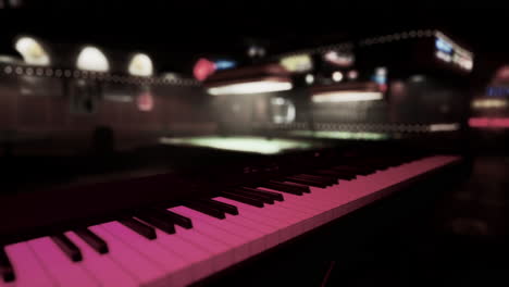 piano in a nightclub