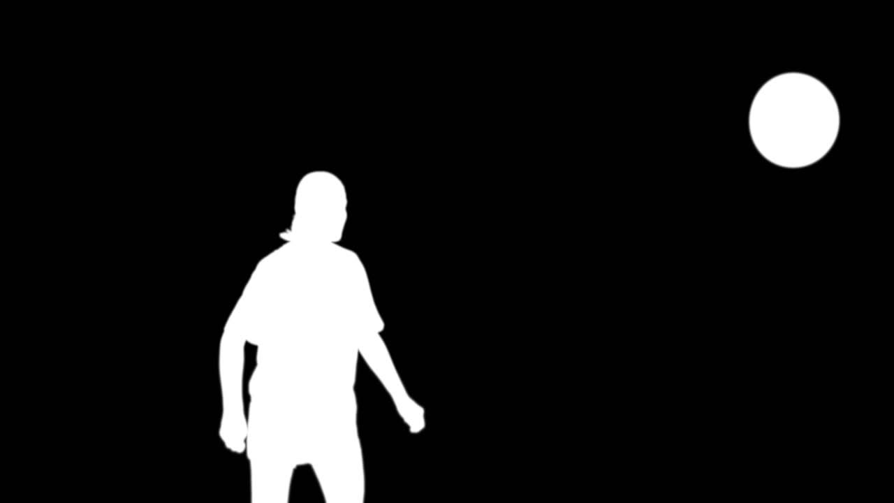 video digital de una deportista jugando al fútbol