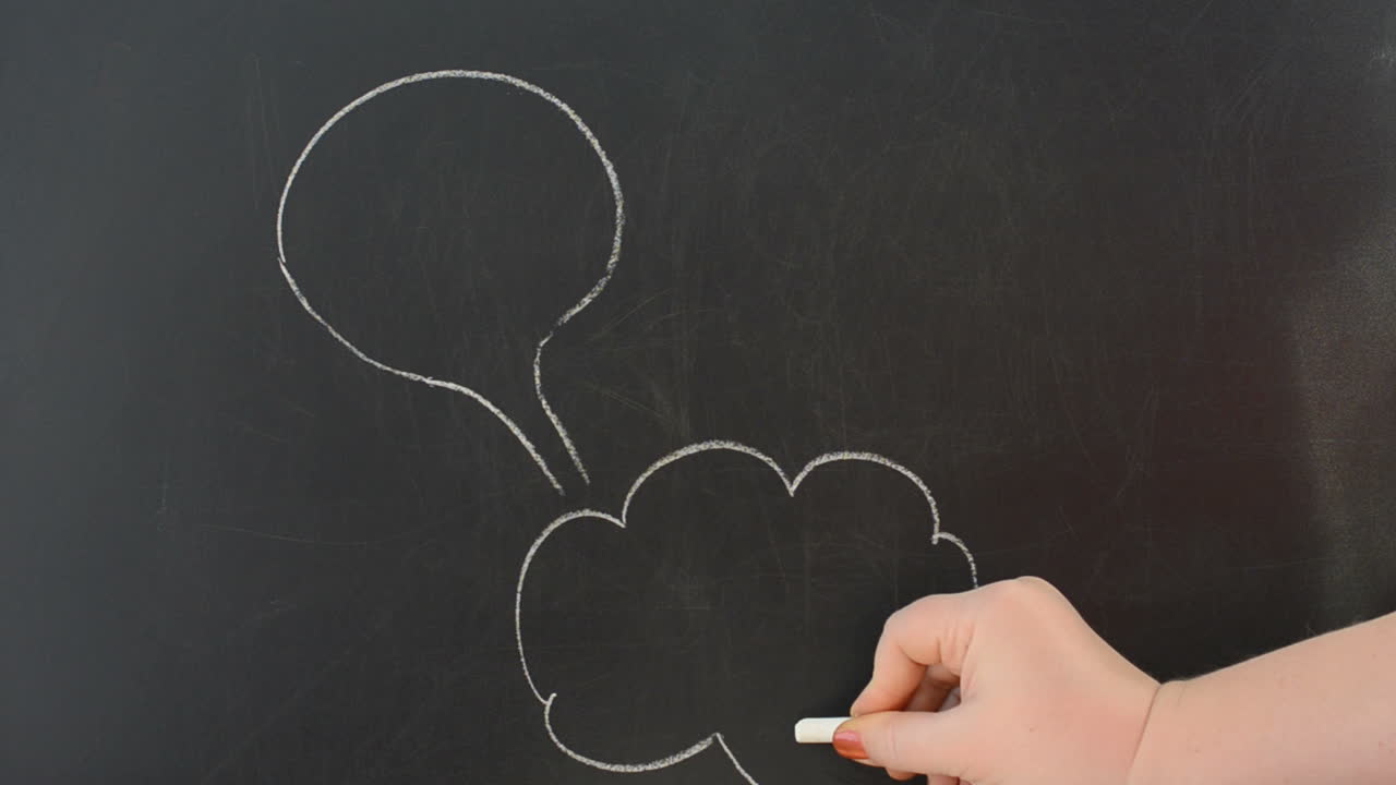 We draw block schemes. We draw chalk on a board