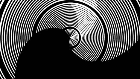 black and white spiral animation - seamless loop rotation animation background