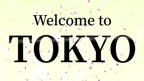 welcome to tokyo message text animation motion graphics