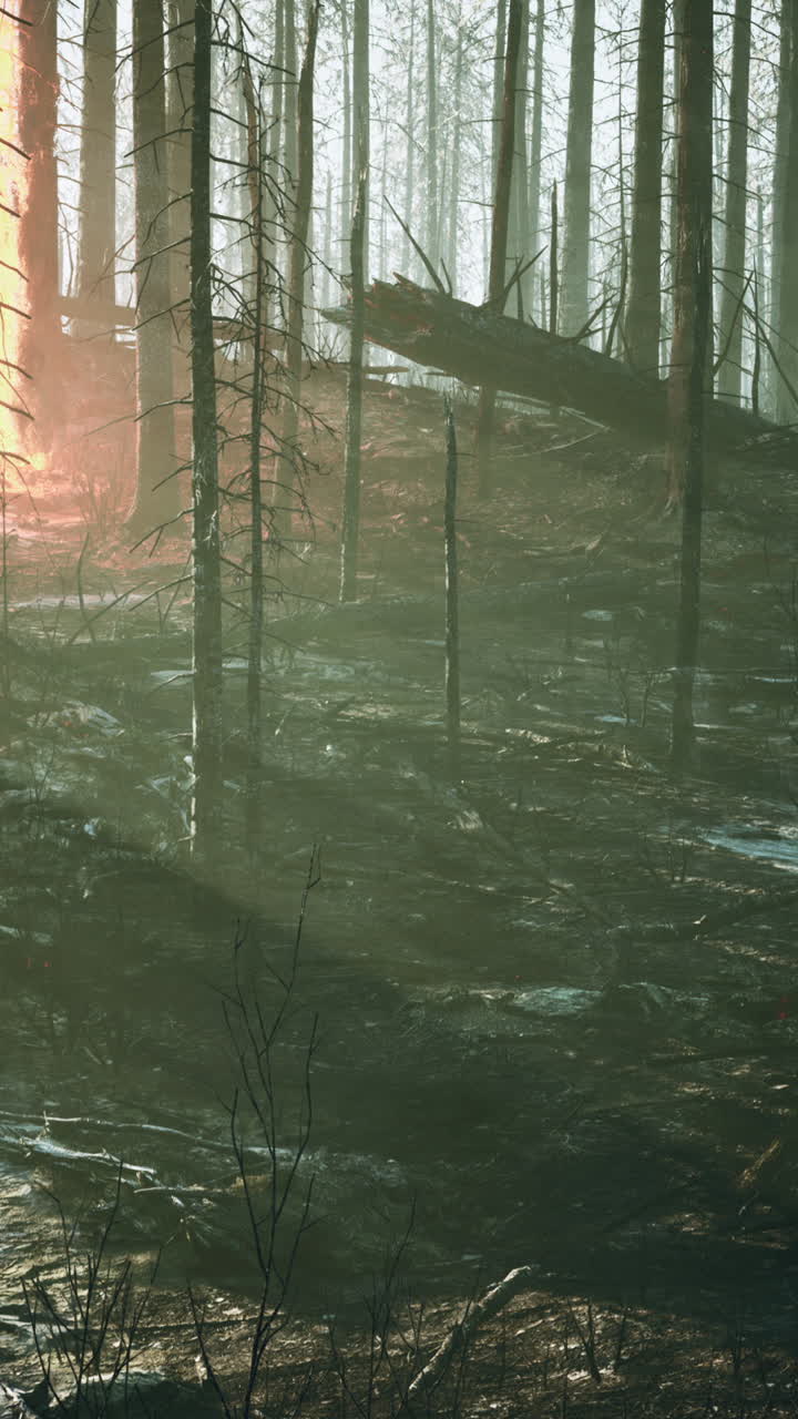 secuelas de un devastador incendio forestal