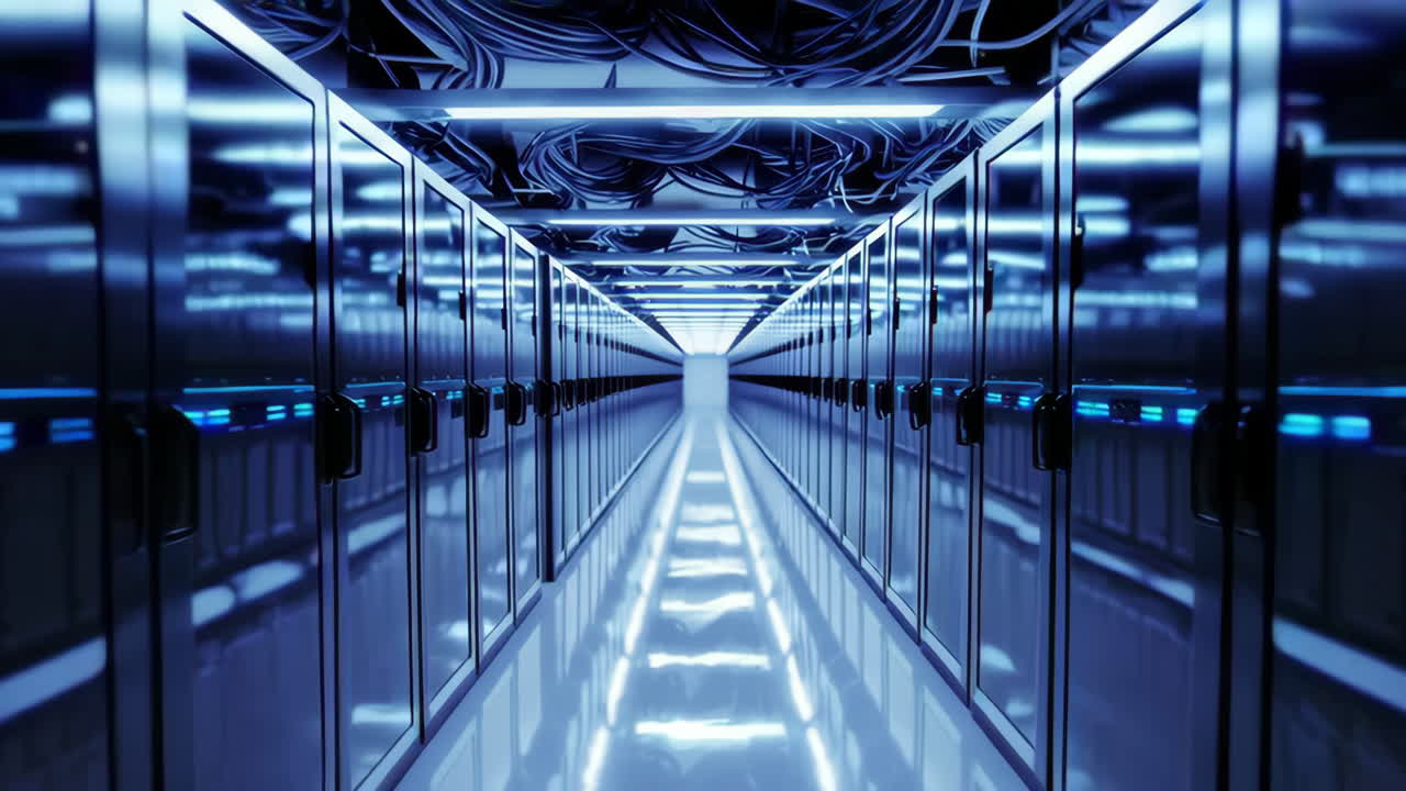 Modern Data Center Interior