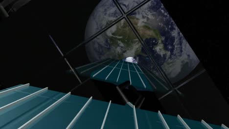 vista por satélite de la tierra.