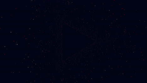 Futuristic-neon-triangle-with-led-lines-in-black-galaxy