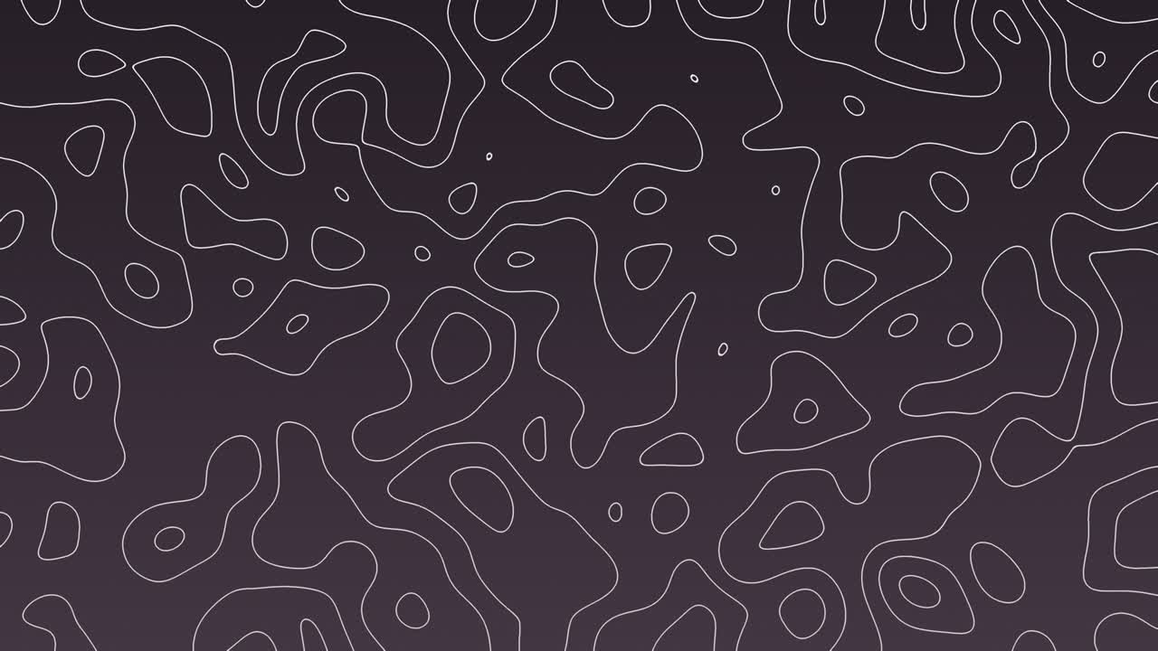 Contour line texture on black background.Abstract white smooth lines motion background