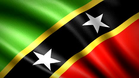 saint kitts and nevis flag. seamless looping animation. 4k high definition video