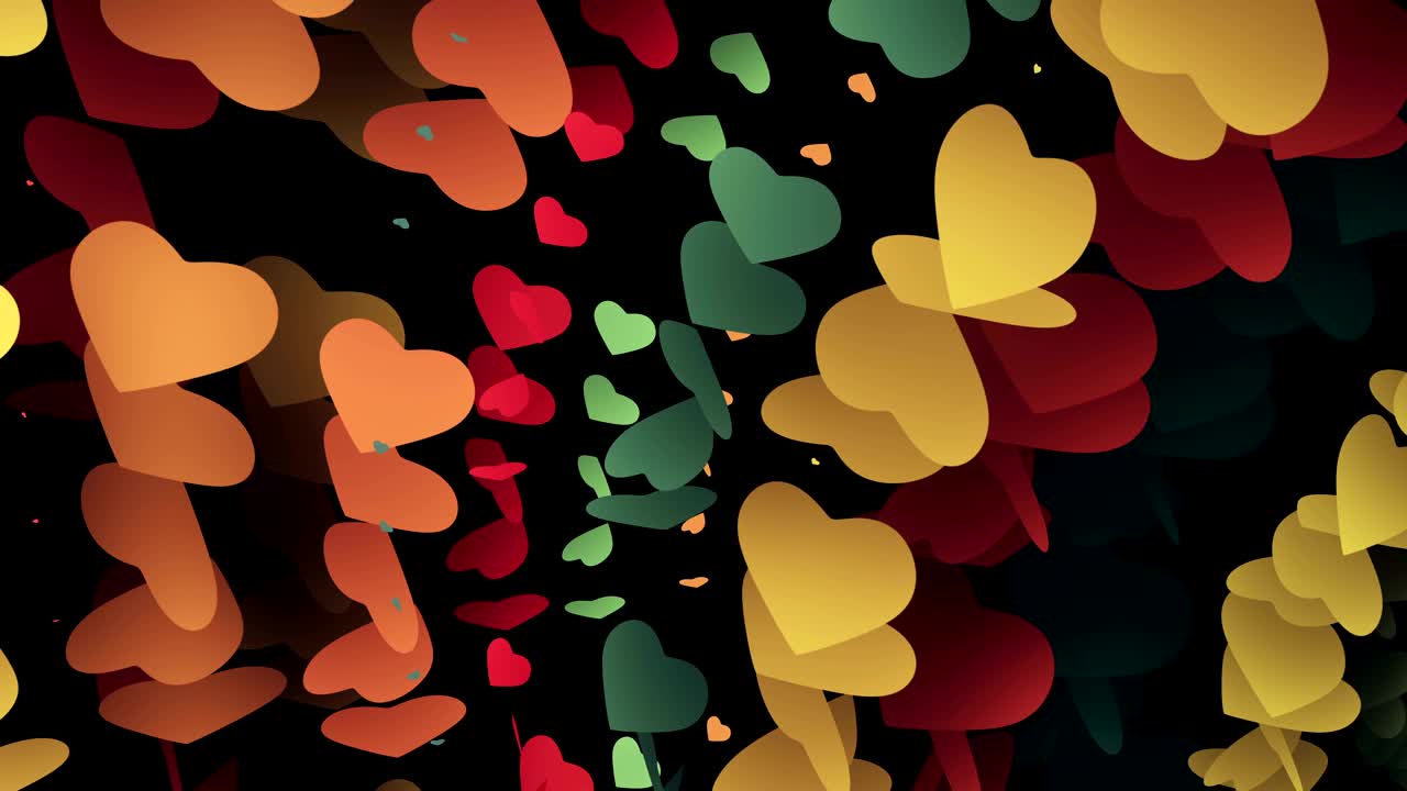 다채로운 심장 반지