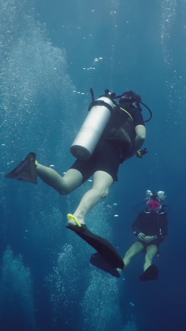 Scuba Divers Underwater