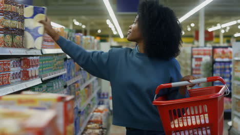 woman shopping in supermarket