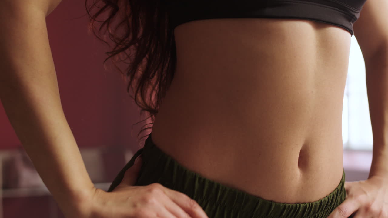 Young dancer stretching
