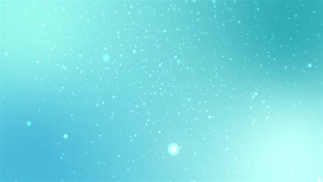 animación de copos de nieve cayendo sobre un fondo turquesa