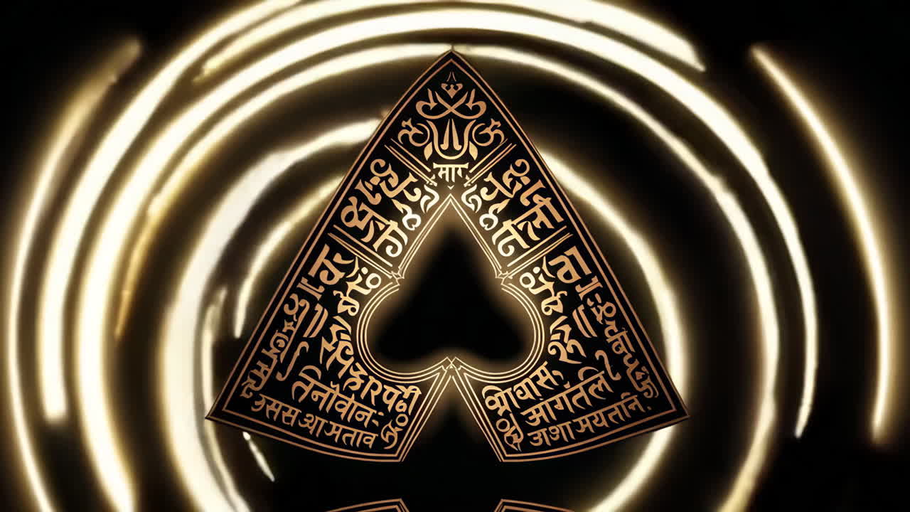 Golden Triangle with Calligraphic Text