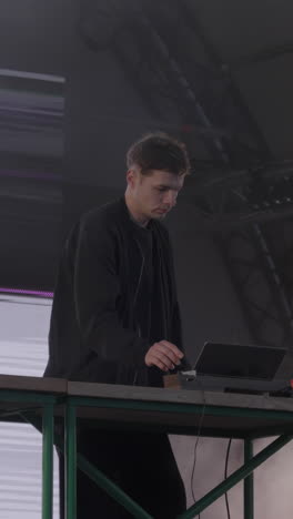 dj performing live on stage