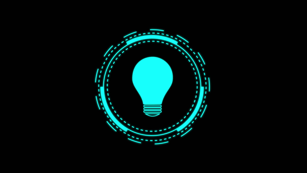 Futuristic Light Bulb Icon