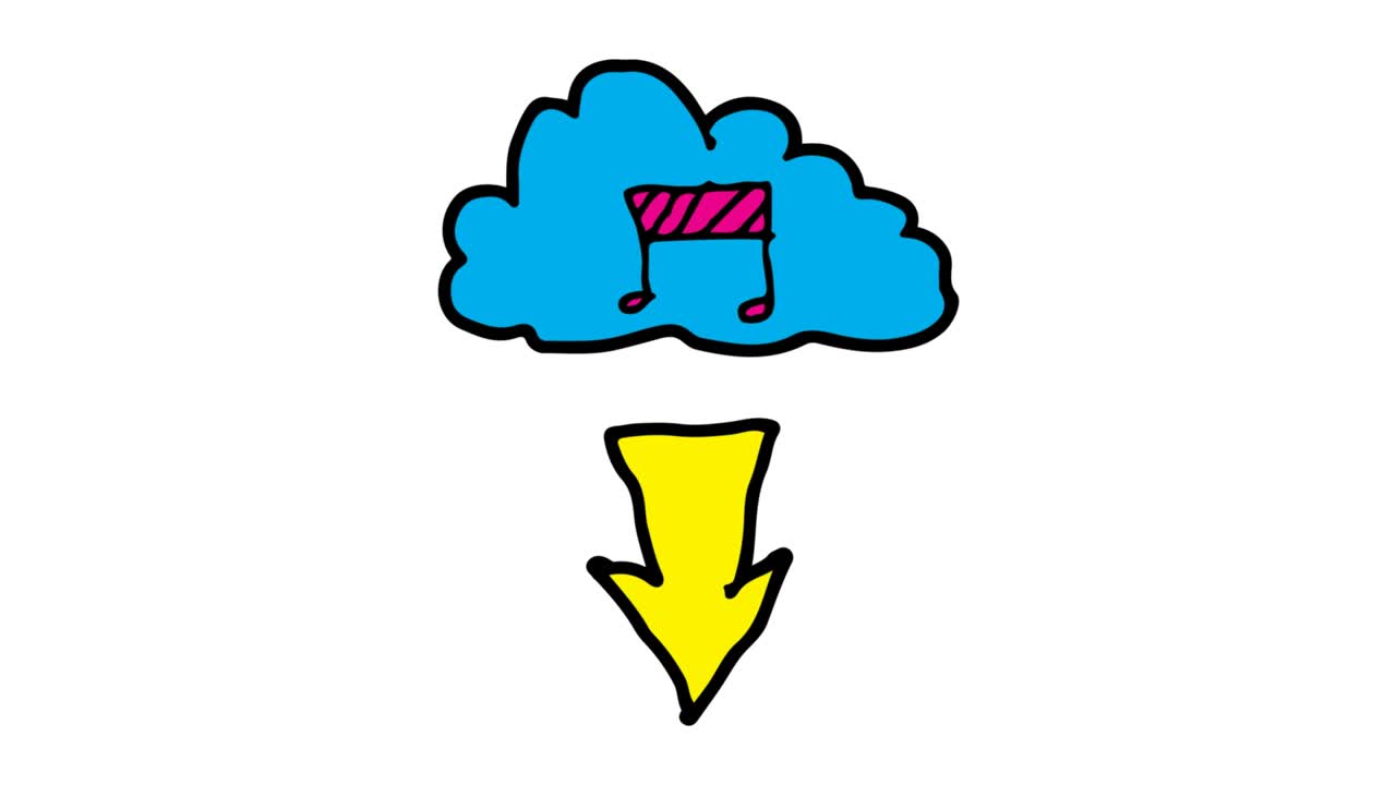 niños dibujando fondo blanco con el tema del icono de descarga