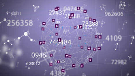 Animación-De-Números-Cambiantes-Sobre-Puntos-Conectados-Que-Forman-Un-Globo-Y-Nucleótidos