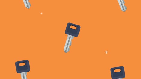 animación del patrón de seguridad de las llaves del coche