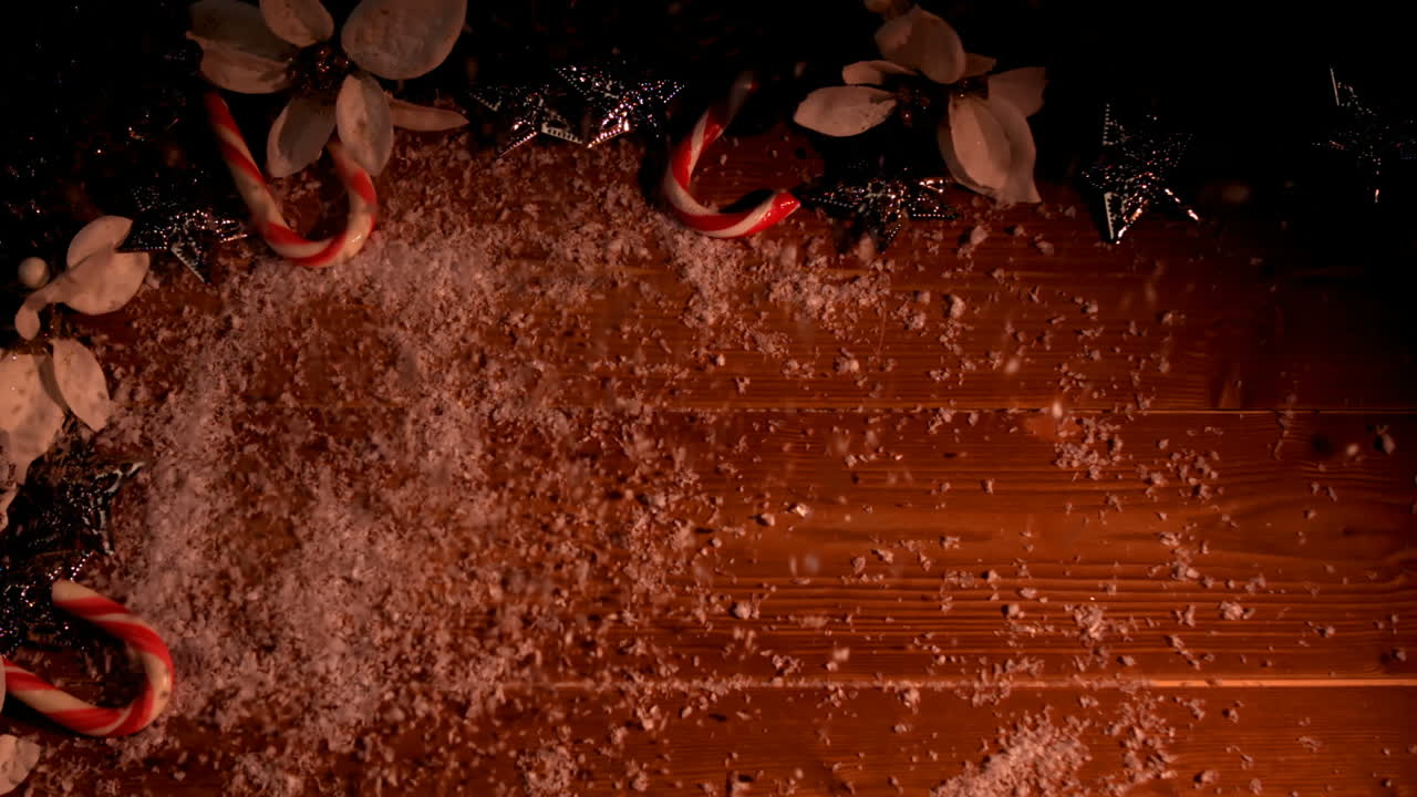 사탕과 함께 빨간 배경의 비디오