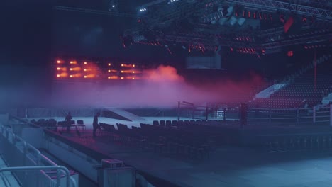 empty boxing arena before event