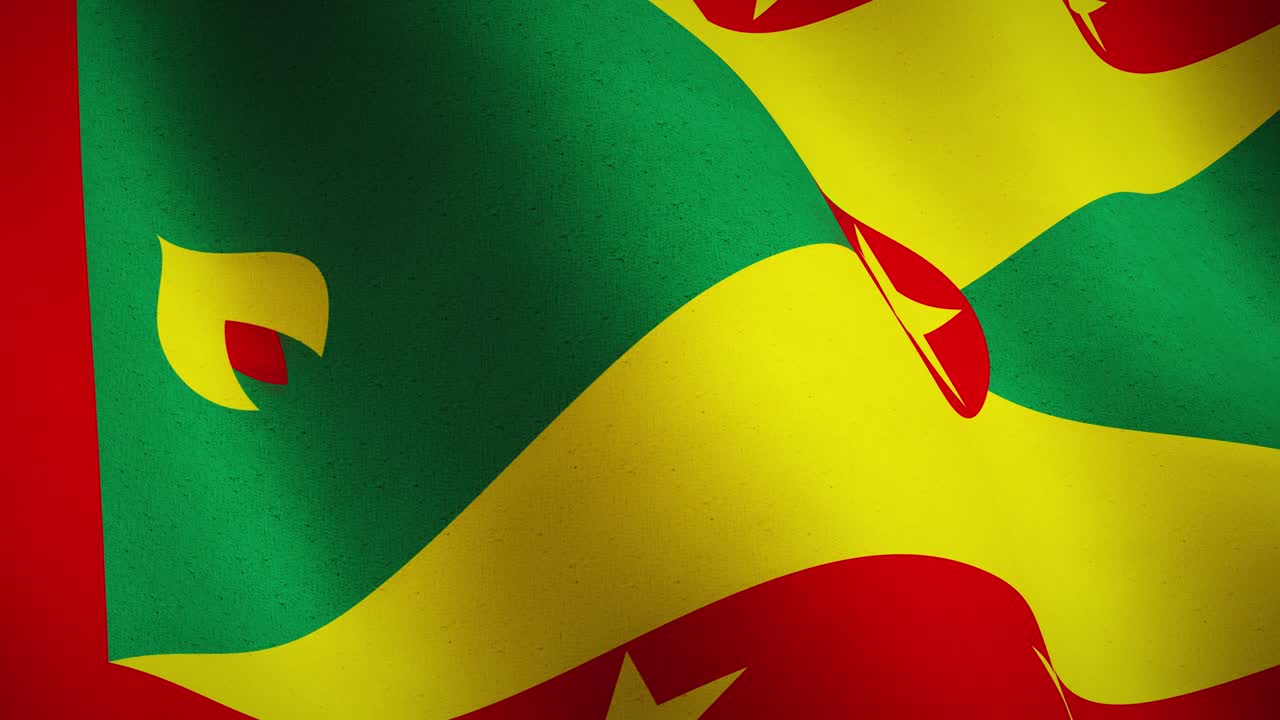 fondo de la bandera de la granada en pantalla completa - animación de video de bucle sin costuras