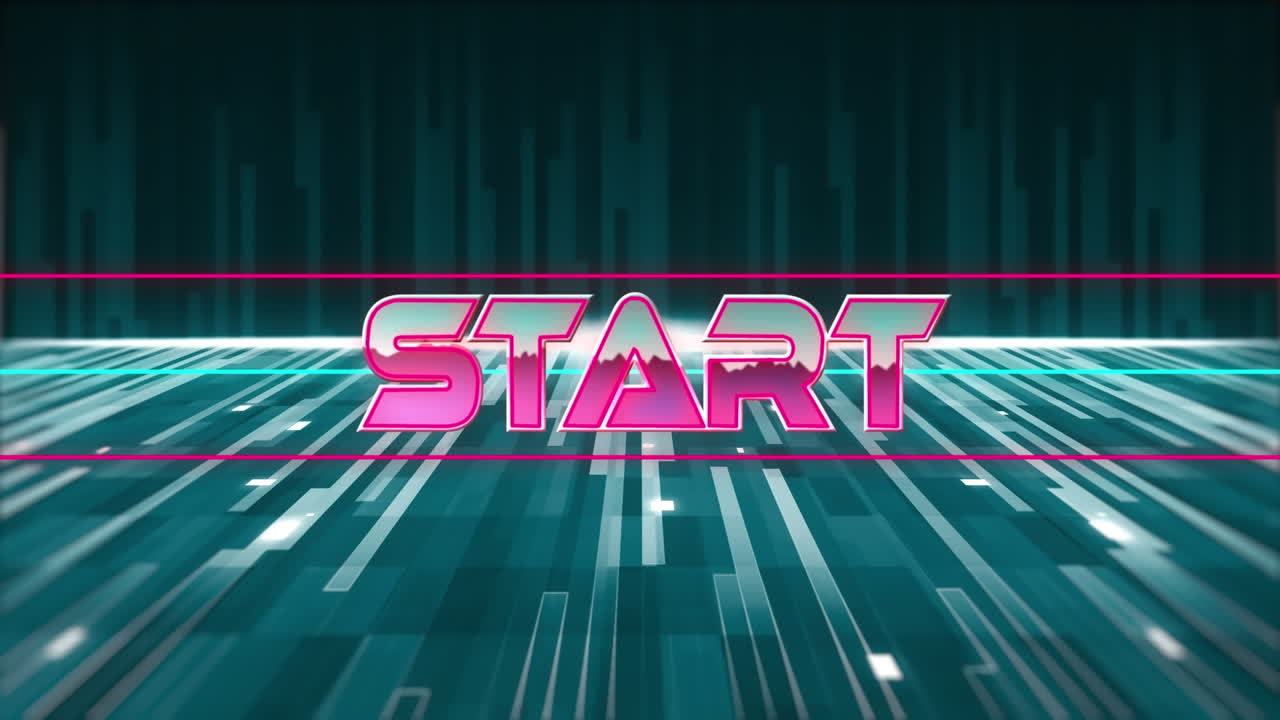 animación del texto de inicio sobre senderos verdes