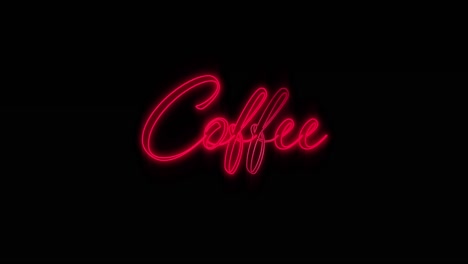 emerging red coffee neon billboard 4k