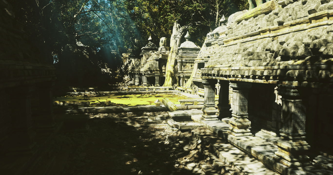 Photographer explores atmospheric ruins with deep shadow and light contrast