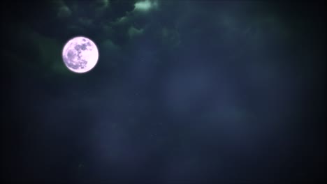 luna mística con una nube profunda