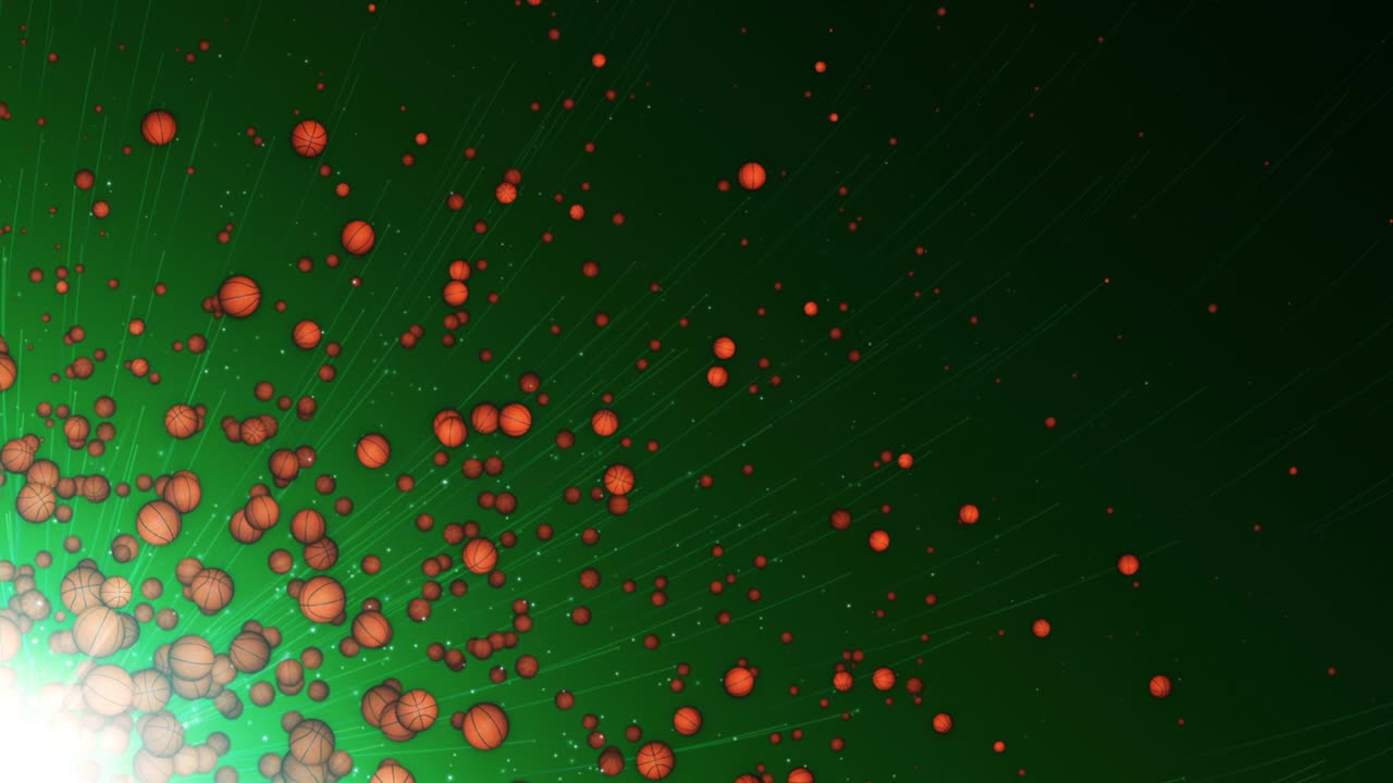 fondo de animación de la canasta de pelota, bucle