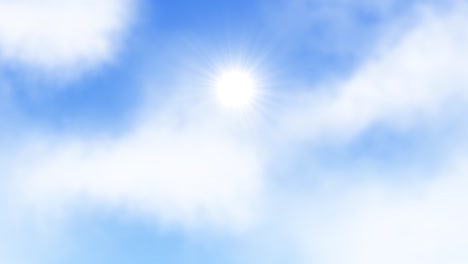 hermosas nubes abstractas con el fondo de animación de bucle del cielo azul pantalla verde.
